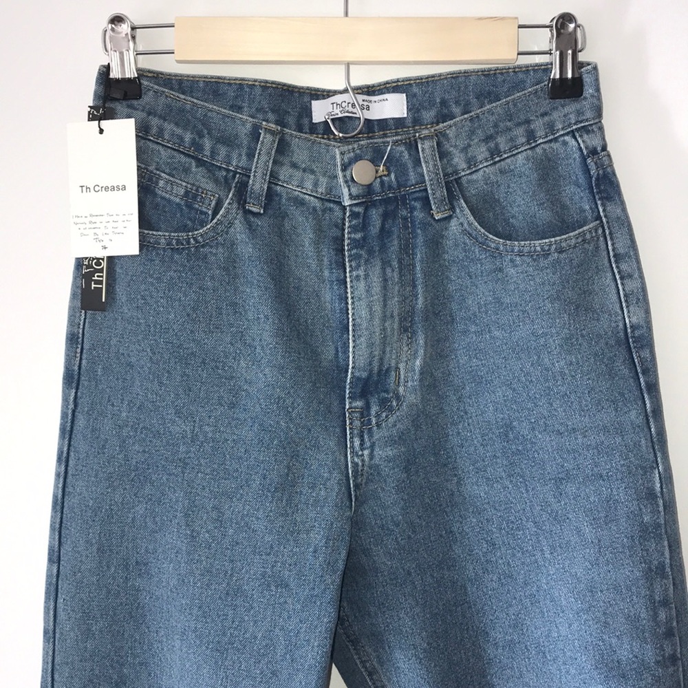 High waisted mom style jeans